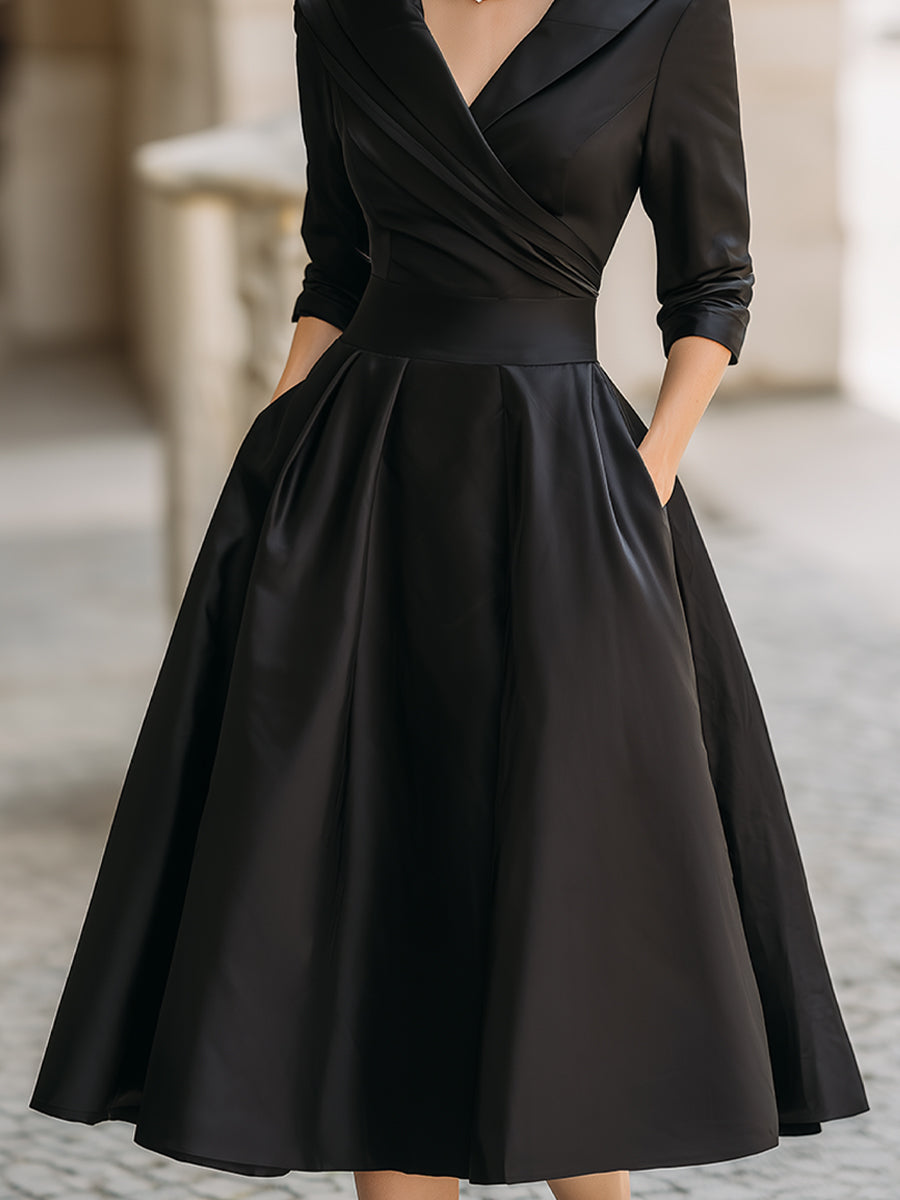 Lina - Midi Satin Dress