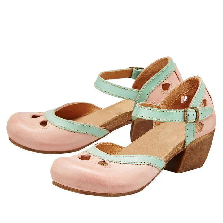 Amalia Comfortable Low Heel Sandals