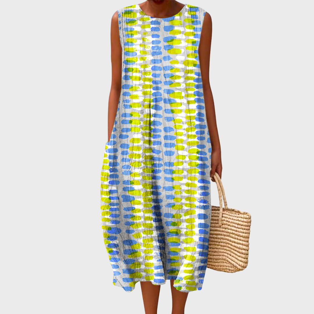 Isla | Summer Dress in Fresh and Relaxed Checkered Pattern