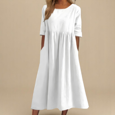 Laure | Light and Flowing Short-Sleeved Dress