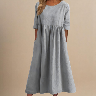 Laure | Light and Flowing Short-Sleeved Dress