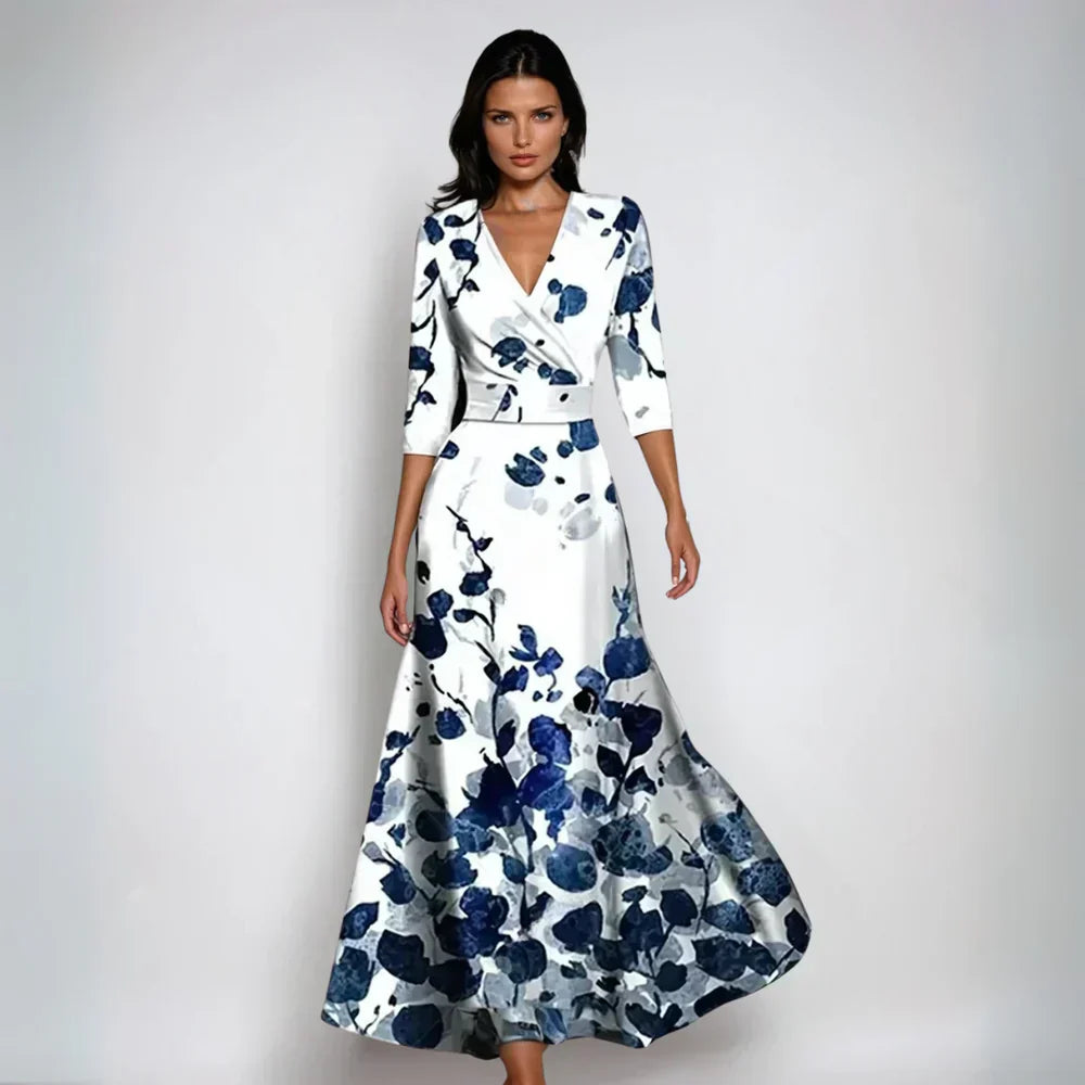 Leviana™ | Elegant Floral Wrap Dress