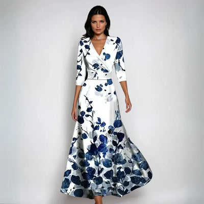 Leviana™ | Elegant Floral Wrap Dress