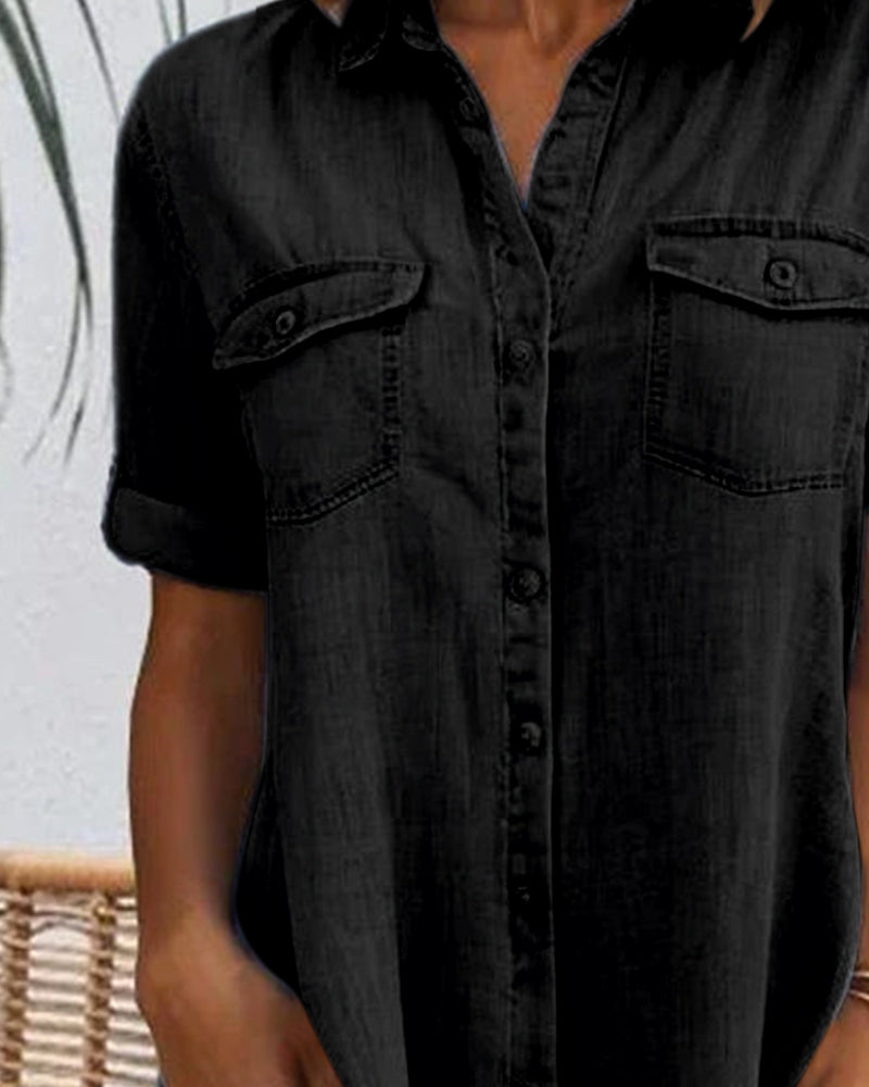 Elise  | Casual Denim Shirt Dress
