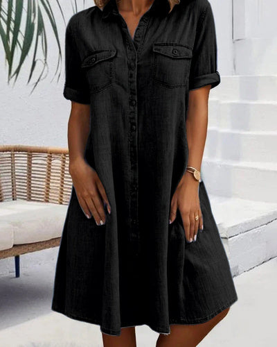 Elise  | Casual Denim Shirt Dress