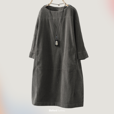 Amy Relaxed Corduroy Midi Dress