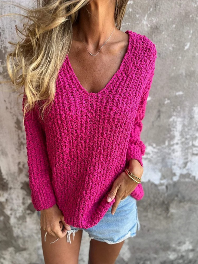 Amber Cozy Textured Knit Sweater