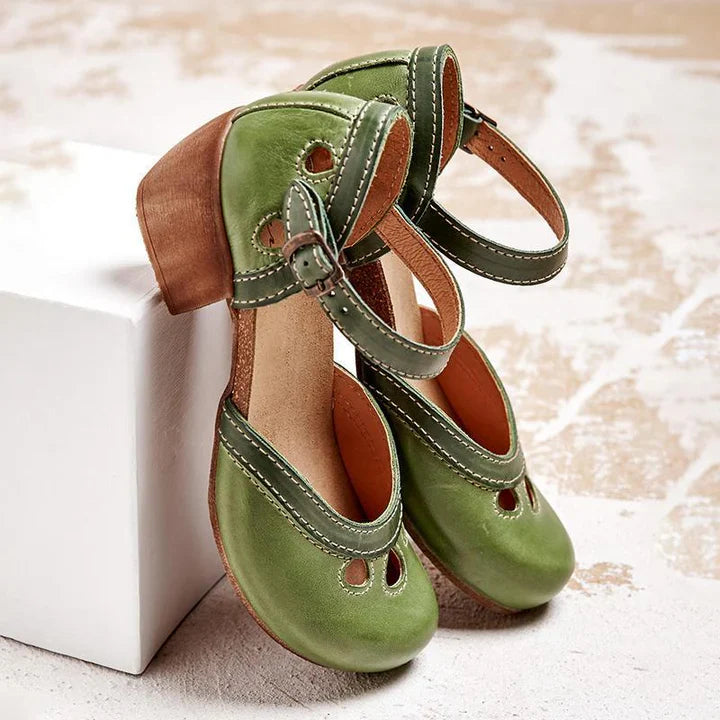 Amalia Comfortable Low Heel Sandals