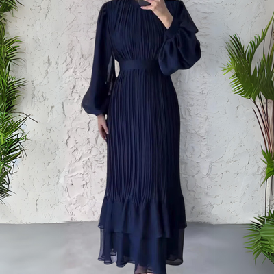 Elegant Pleated Maxi Dress