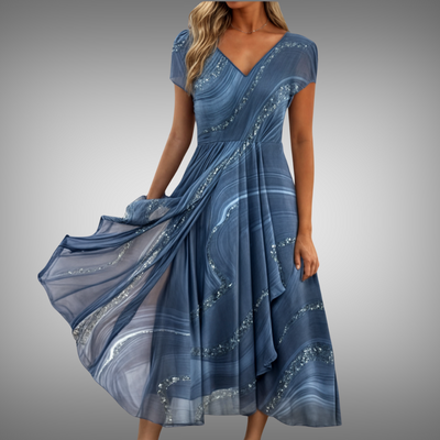 Leviana® | Midi Dress with V-Neck