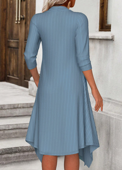 Zoe Dark Camel Fake 2in1 Tribal Print A Line Dress