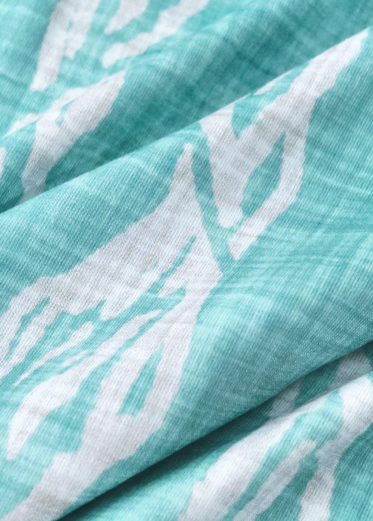 Claire Circular Ring Tropical Plants Print Strappy Dress