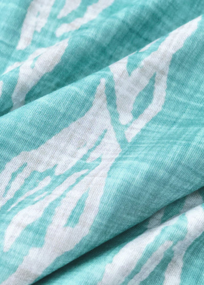 Claire Circular Ring Tropical Plants Print Strappy Dress