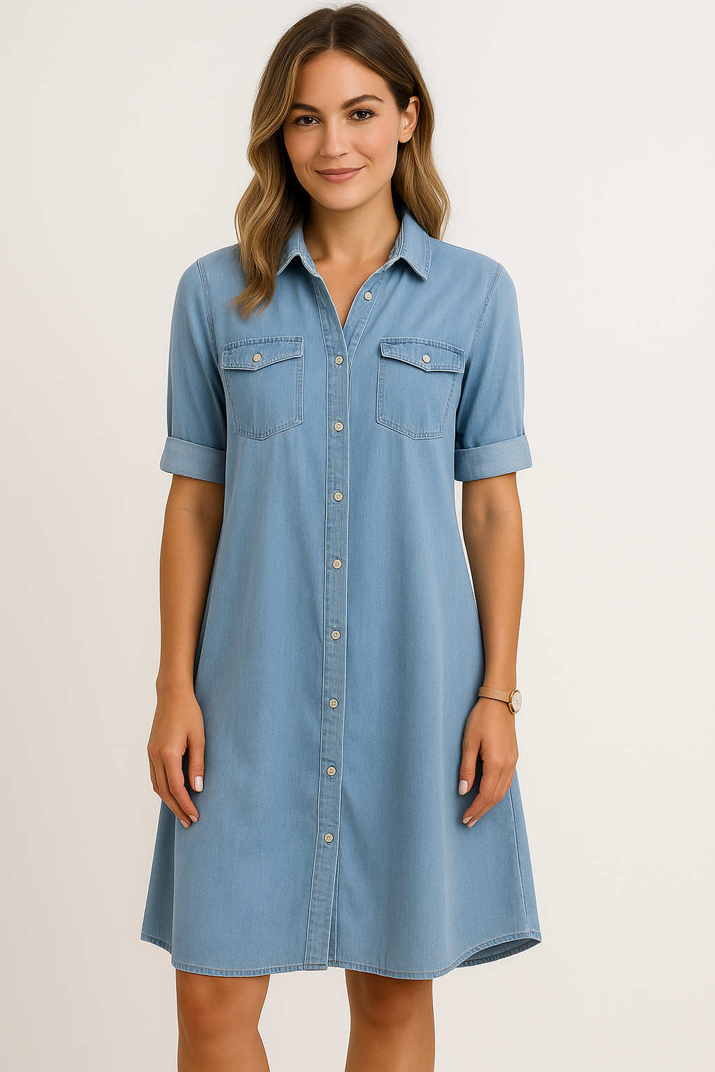 Elise  | Casual Denim Shirt Dress