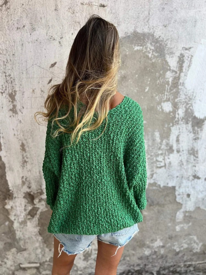 Amber Cozy Textured Knit Sweater