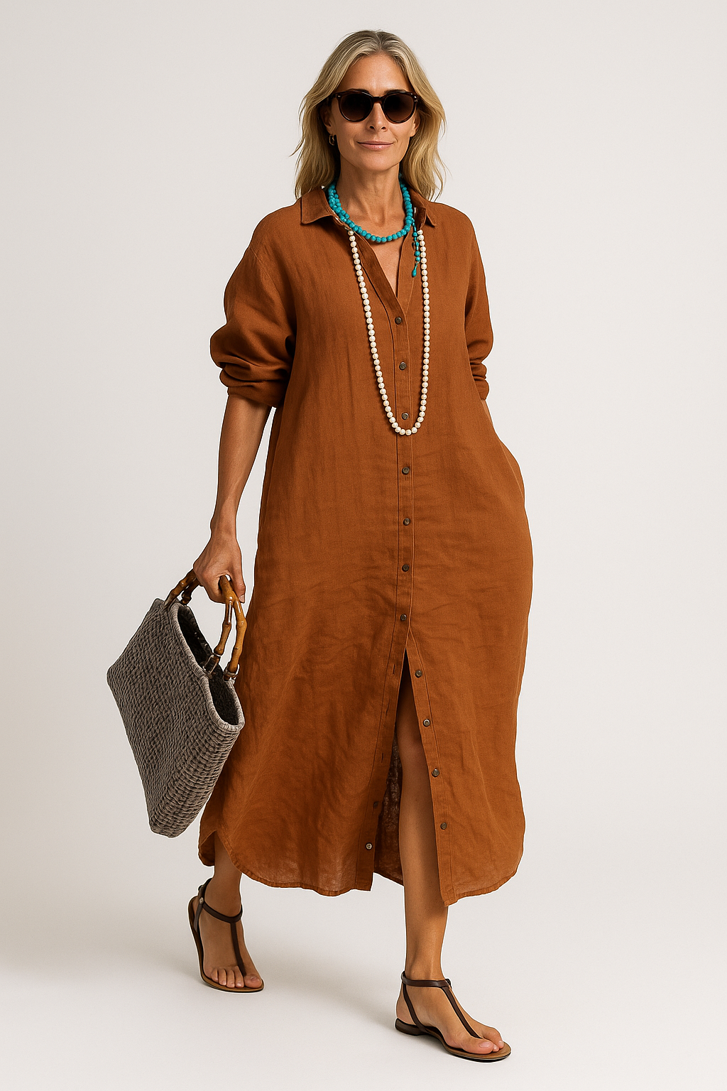 Elise | Loose Linen Dress