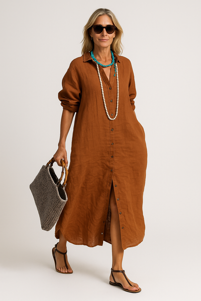 Elise | Loose Linen Dress