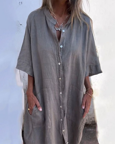 Leviana™ | Casual Shirt Dress Ibiza Style