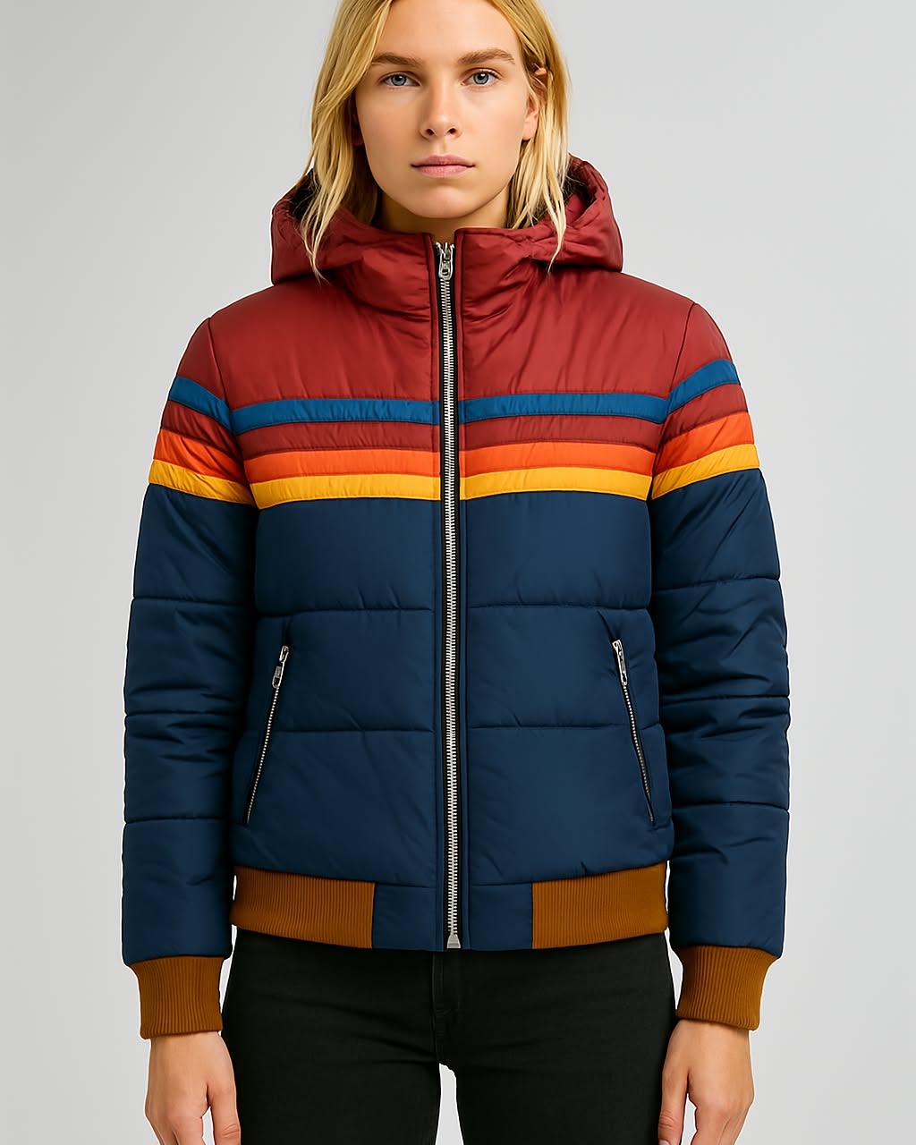 Dina Rainbow Puffer Jacket
