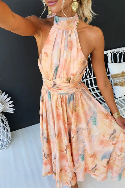 Halter™ - Printed Long Dress
