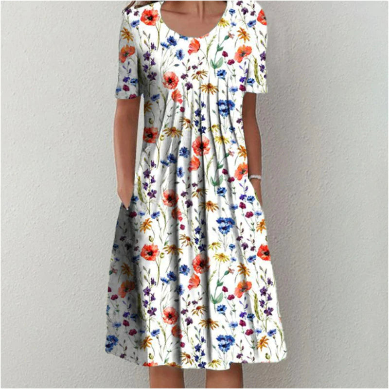 Leviana™ | Elegant and Casual Floral Dress with Pockets