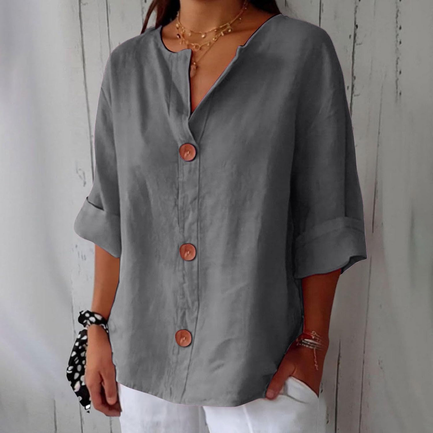 Leviana™ | Casual Linen Blouse