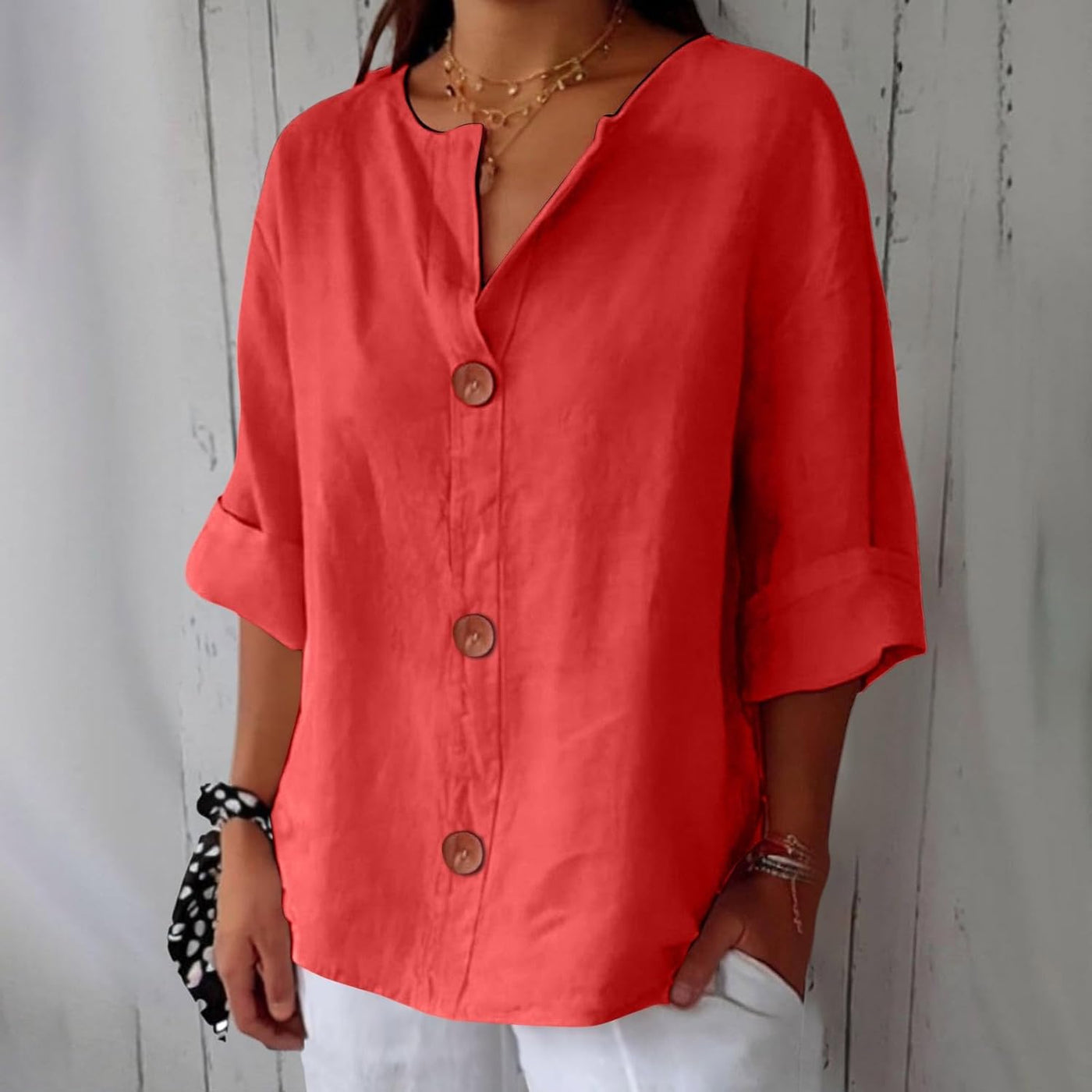 Leviana™ | Casual Linen Blouse