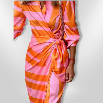 SOLANA Printed Wrap Dress