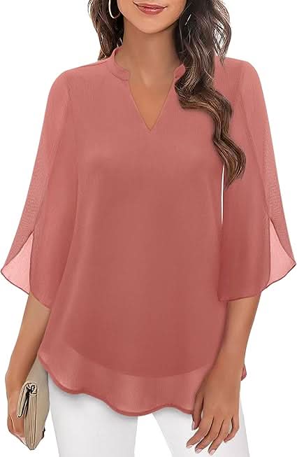 Celest Double Layers Chiffon Blouse