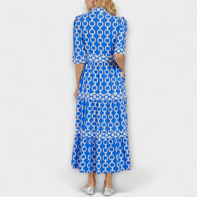 Juliette Midi Dress with Chain Pattern