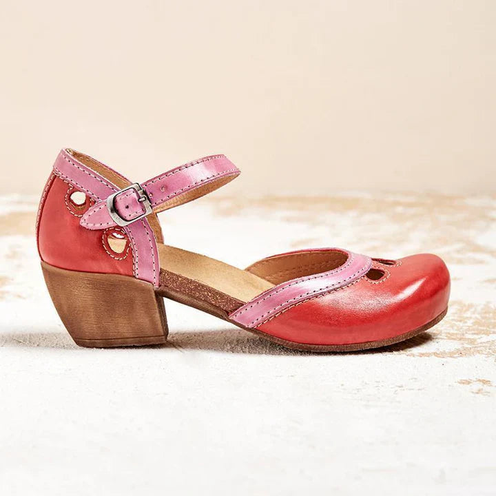 Amalia Comfortable Low Heel Sandals