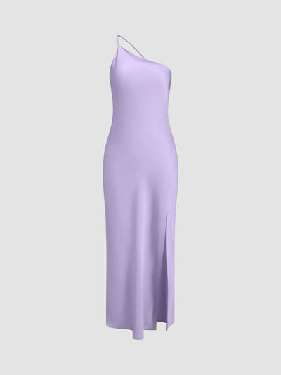 Celeste Moonlit Glam Satin Maxi Dress