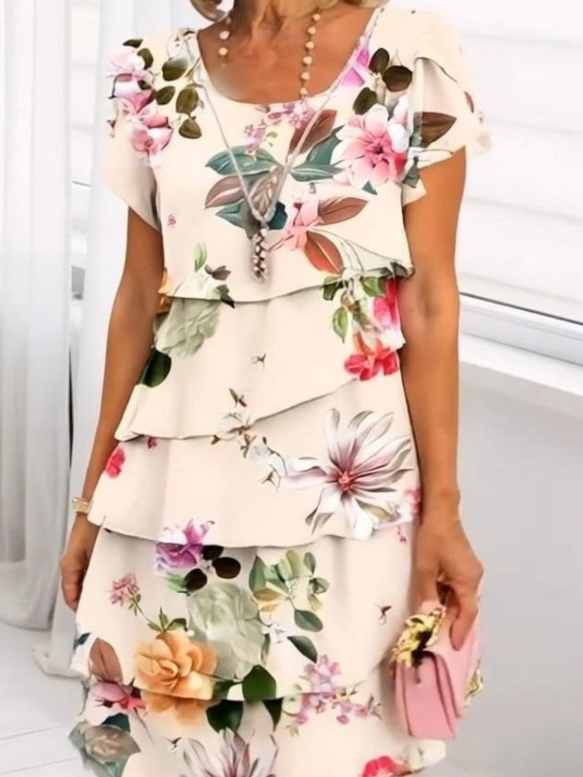 Lyra - Graceful Floral Elegance Dress
