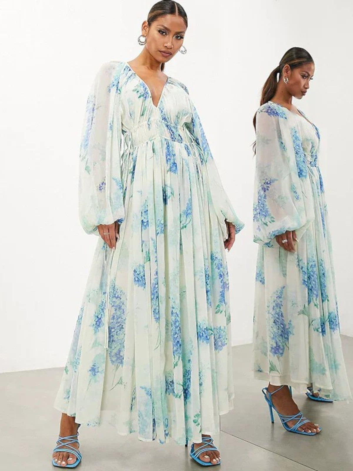 Nora – Blue Ocean Maxi Dress