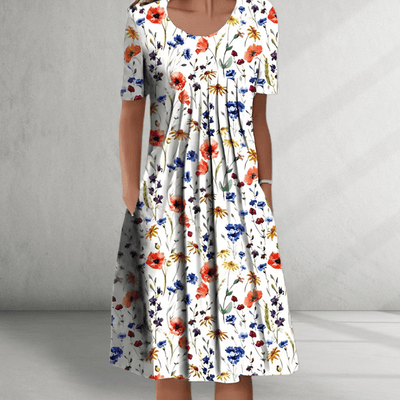 Floral Dress – Short Sleeves – Relaxed Everyday Fit