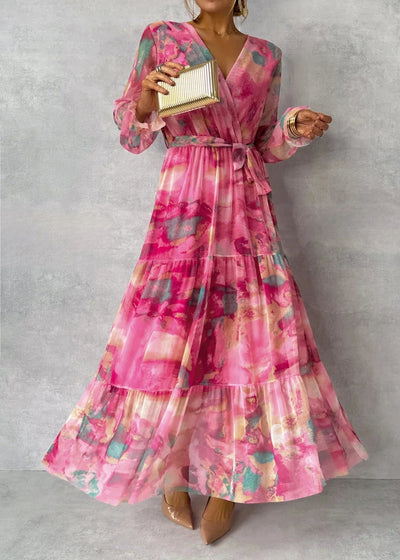 Meli | wrap dress with floral pattern