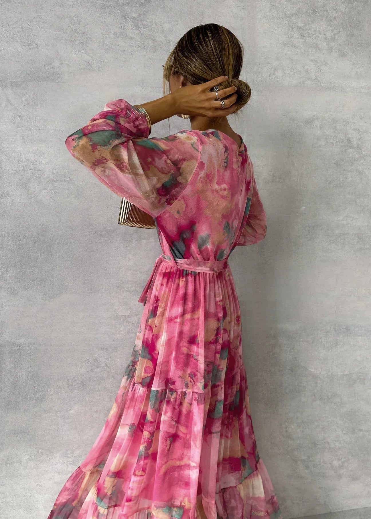 Meli | wrap dress with floral pattern