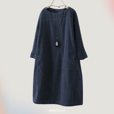Amy Relaxed Corduroy Midi Dress