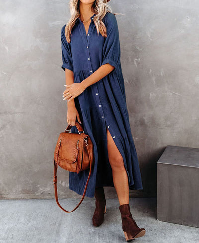 Elise | Luxurious Ruffled Shirt Dress
