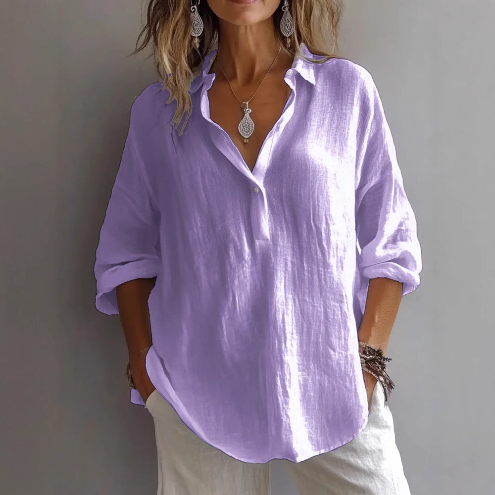 Annika Airy Linen Blouse