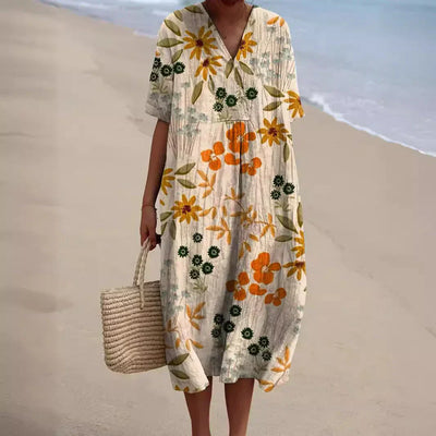 Leviana™ | Soft Floral Print Dress