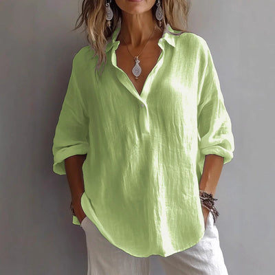 Annika Airy Linen Blouse
