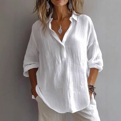 Annika Airy Linen Blouse