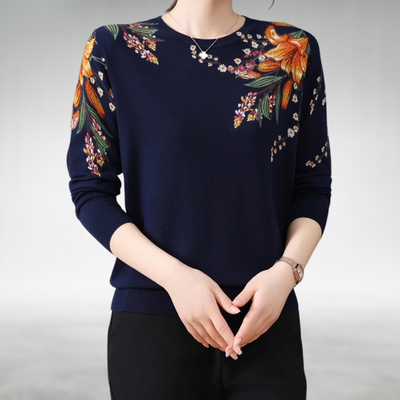 Alannah Elegant Floral Knit Jumper