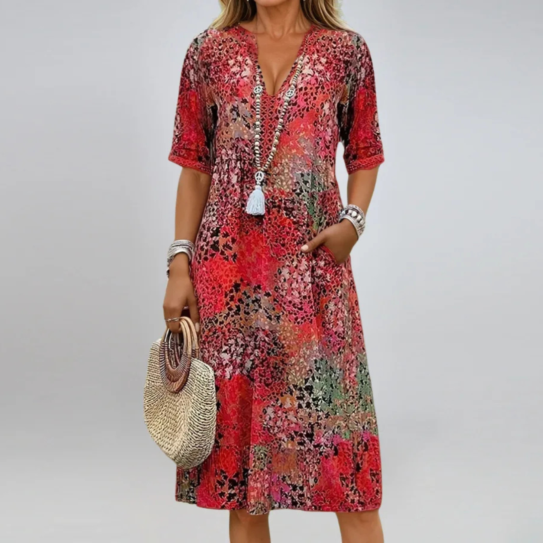 Barber Vibrant Mid Length Dress