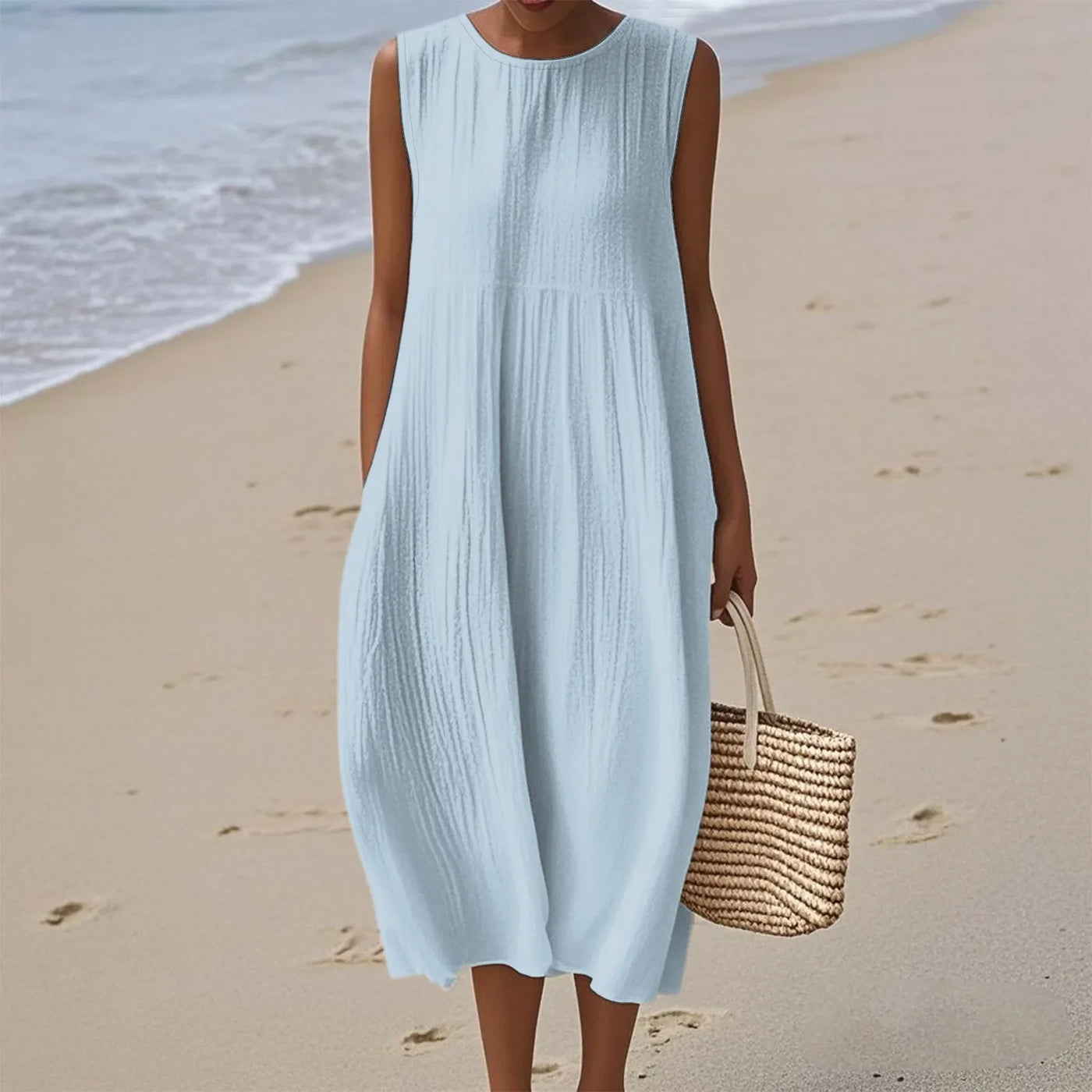 Sienna | Midi Sleeveless Dress for Effortless Summer Style