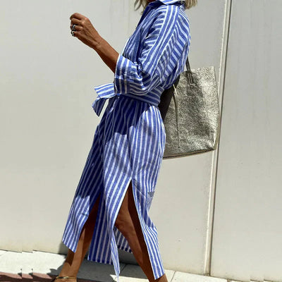 Hominty | Classic Striped Shirt Dress