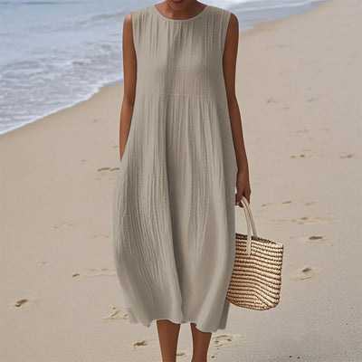 Sienna | Midi Sleeveless Dress for Effortless Summer Style