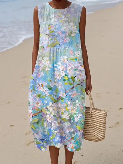 Adelina | Long Summer Dress Floral Patchwork