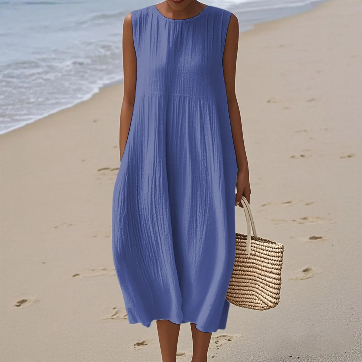 Sienna | Midi Sleeveless Dress for Effortless Summer Style